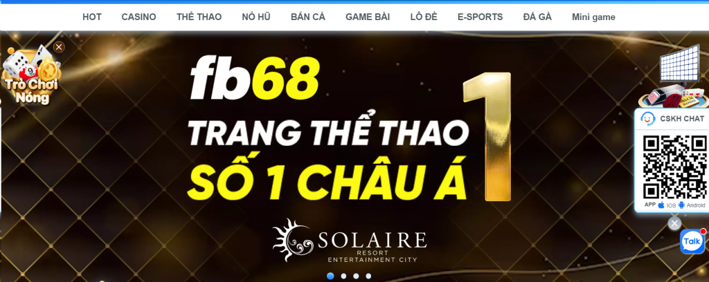 Giới thiệu tổng quan FB68 là nhà cái mới ra mắt tại Việt Nam
